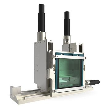 XY theta alignment of UV exposure masks | High-precision positioning system for wafer exposure in dry nitrogen atmosphere - Handling and Production