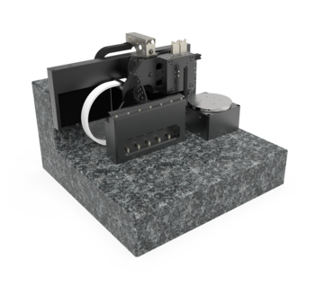 XZ-Phi system | X linear motor, ball screw | Z DC motor, cross roller | Phi torque motor XZ-Phi system | X linear motor, ball screw | Z DC motor, cross roller | Phi torque motor