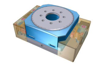 Hub-Tip-Tilt DT240 - mit drei Schrittmotor-Aktuatoren und Festkörpergelenken - Panoptikum